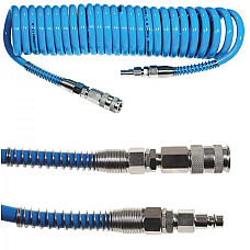 Furtun de aer comprimat Spiral pneumatic hose GUDEPOL polyurethane maximum pressure: 12bar inner diameter: 8mm length: 15m with fast couplers GUDEPOL 0XGDAO5064