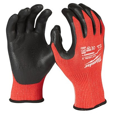 Protectia mainilor Protective gloves 1 pair how to use: reusableCUT C GLOVES - 10/XL - 1PC gloves protective gloves cut resistant colour: neagra/red size: 10/XL MILWAUKEE 4932471422