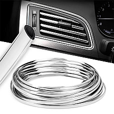 Rola Ornament Auto de tip "U" pentru muchii sau grila ventilatie, 15m liniari, culoare Crom SILVER