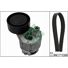 Set curea transmisie cu caneluri V-belts set with rollers NISSAN ALMERA II KUBISTAR MICRA III RENAULT CLIO II GRAND SCENIC II KANGOO KANGOO EXPRESS LATITUDE MEGANE II MODUS SCENIC II THALIA I 1.4/1.5D/1.6 02.00- INA 529 0015 10