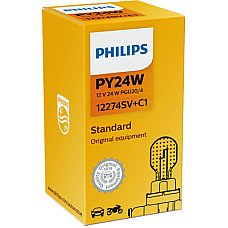Bec, semnalizator Bec cutie 1buc PY24W 12V 24W PG20/4 MERCEDES C C204 C W204 C T-MODEL S204 GL X166 M W166 R W251 V251 S C216 S W221 VOLVO C30 C70 II S40 II S60 II 04.03- PHILIPS PHI 12274SV+C1