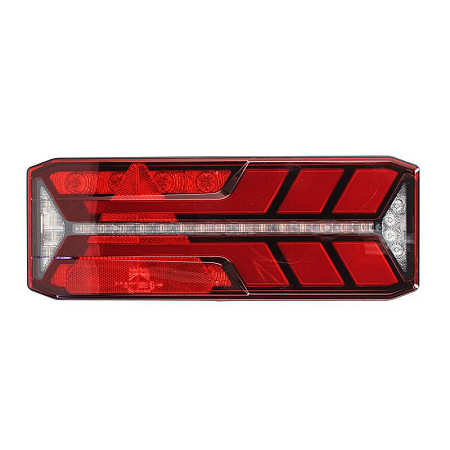 Stop spate Rear lamp L ECOLED III LED 24V with indicator with fog light reversing light with stop light parking light triangular reflector dynamic indicator connector: ASS2 7PIN ASPOCK A25-4123-011