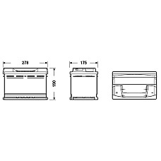 Acumulator Pornire Acumulator EXIDE 12V 74Ah/680A EXCELL L+ en 278x175x190 B13 pornire EXIDE EB741
