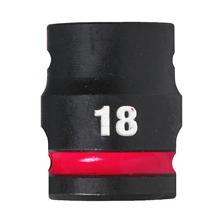"Tubulare si accesorii Socket impact Hexagonal 1/2"" metric size: 18 mm finish: neagra" MILWAUKEE 4932480312