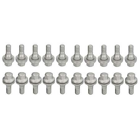 Trusa de montare a jantei de aliaj Fitting kit BOLT-KIT B M12x125x36 K17 FLAT VPE03 1 kit / 4 wheels - B/N qty 20 MAK MAK 8000000973