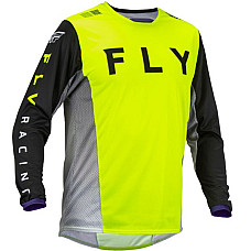 Tricou Camasa off road FLY RACING KINETIC KORE culoare negru fluorescent galben marimea S 376 423S