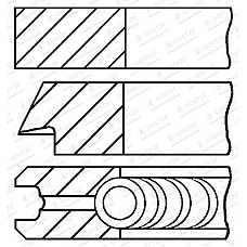 Set segmenti piston 84 STD 175 175 2 EN piston BMW 3 E90 3 E91 3 E92 3 E93 3 F30 F80 3 F31 3 GRAN TURISMO F34 4 F32 F82 4 F33 F83 3.0D 06.05- GOETZE 08-446100-00