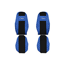 Husa scaun Huse pentru scaune Elegance albastru material eco-piele / velours serie ELEGANCE VOLVO FH4 F-CORE F-CORE FX14 BLUE