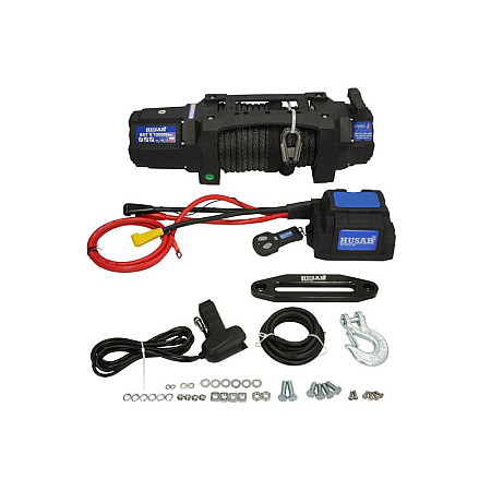 Troliu pentru vehicul off-road Off-road vehicle winch  towed weight 5443kg 64HP voltage 12V  transmission 3-step planetary reduction 216:1 rope type: synthetic 26m brake type automatic HUSAR WINCH BSTV12000LBS12V-S
