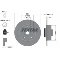 Disc frana Disc de frana cu rulment Spate Dreapta/Stanga cu magnet integrat inel transmitator de impuls RENAULT CLIO III CLIO III/HATCHBACK CLIO IV CLIO IV/HATCHBACK 0.9-2.0D 02.08- TEXTAR 92195903