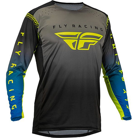Tricou Camasa off road FLY RACING LITE culoare albastru fluorescent gri galben marimea S 376 722S