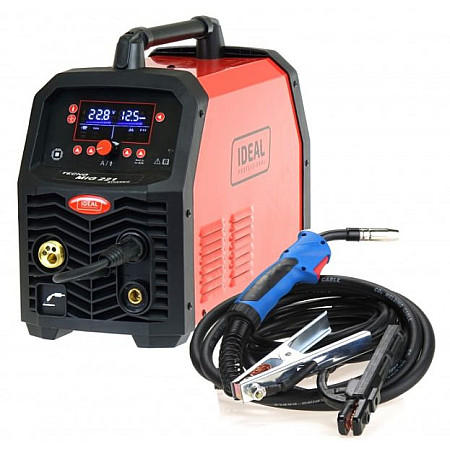 Sudor semi-automat MIG / MAG Semi-automatic welder MIG/MAG minimum welding power: 50A maximum welding power: 200A rated power: 65kW power supply: 230V welding Processes: BRAZING / FLUX / MIG-MAG / MMA / TIG LIFT Synergy IDEAL TMIG221SYN