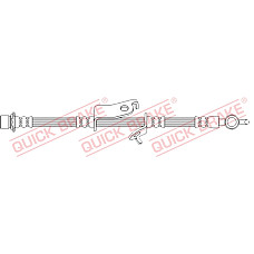 Furtun frana Furtun/conducta de frana flexibil Fata Dreapta lungime 675mm M10x1 TOYOTA AVENSIS 1.6-2.2D 03.03-10.18 QUICK BRAKE QB50.729