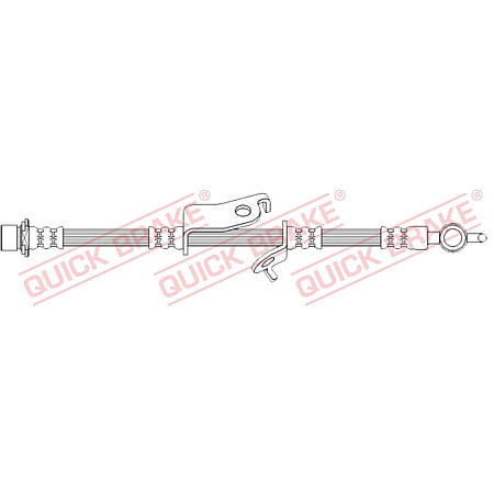 Furtun frana Furtun/conducta de frana flexibil Fata Dreapta lungime 675mm M10x1 TOYOTA AVENSIS 1.6-2.2D 03.03-10.18 QUICK BRAKE QB50.729
