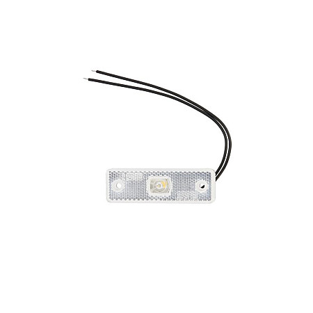 Lampa gabarit marcator lampa a fost dreptunghiular cu LED-uri 12V/24V alb cu reflectie WAS 219P W44