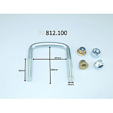 Brida arc Leaf spring shackle 100mm M14 NISSAN NV400 OPEL MOVANO B RENAULT MASTER III 2.3D 02.10- LS GERMANY 812100-LS