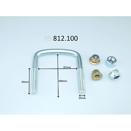 Brida arc Leaf spring shackle 100mm M14 NISSAN NV400 OPEL MOVANO B RENAULT MASTER III 2.3D 02.10- LS GERMANY 812100-LS