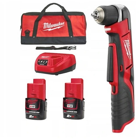 Surubelnita burghiu Drill-screwdriver power supply: battery-powered type: angle set of C12 RAD-202B 15-10mm voltage: 12V number of batteries: 2 2 Ah Li-Ion MILWAUKEE 4933441215