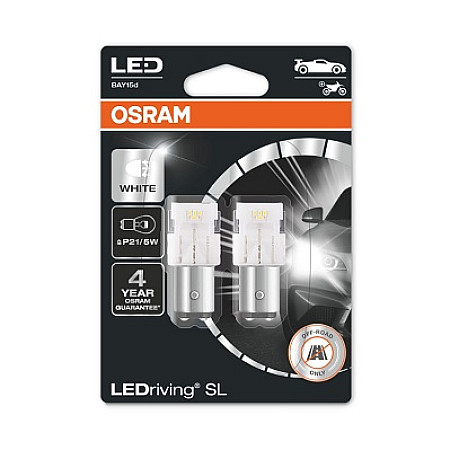 Bec incandescent Bec LED ambalaj blister 2buc P21/5W 12V 2W BAY15D Nici o certificare de aprobare LEDriving SL alb rece 6000K OSRAM OSR7528DWP-02B