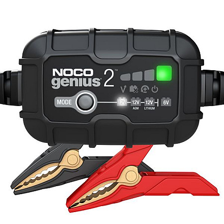 Aparat de incarcat bateria de acumulatori Battery charger GENIUS2EU charging voltage: 6/12 V NOCO charging current: 2A power supply: 120/240V battery type: AGM/EFB/GEL/Li-Ion/MF/WET NOCO GENIUS2EU