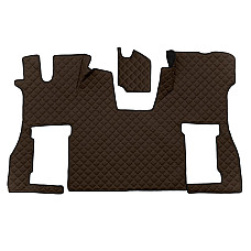 Covor compartiment picioare F-CORE pe intregul etaj scaun pneumatic pentru pasageri cantitate in set 2 szt. material - piele matlasata eko culoare - maro SCANIA LPGRS 09.16- F-CORE F-CORE FL38 BROWN
