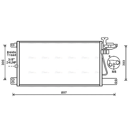 Condensator, climatizare Condensator A/C 700x390x16 SCANIA PGRT 01.03- HIGHWAY 40045005HW