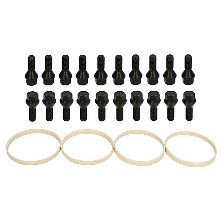 Trusa de montare a jantei de aliaj Fitting kit BM2 76-726 BLACK B M12x15x27 K17 1 kit / 4 wheels - B/N qty 20 MAK MAK 8000000223