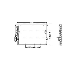 Condensator, climatizare A/C condenser BMW 3 E36 2.5D 05.93-04.99 AVA COOLING BW5191 AVA