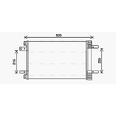 Condensator, climatizare A/C condenser with dryer DS DS 4 II DS 7 CITROEN BERLINGO BERLINGO/MINIVAN C4 GRAND PICASSO II C4 PICASSO II C4 SPACETOURER GRAND C4 SPACETOURER JUMPY III 1.2-Electric 02.13- AVA COOLING CN5311D AVA