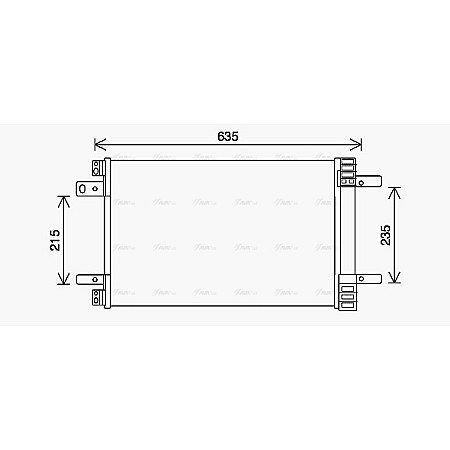 Condensator, climatizare A/C condenser with dryer DS DS 4 II DS 7 CITROEN BERLINGO BERLINGO/MINIVAN C4 GRAND PICASSO II C4 PICASSO II C4 SPACETOURER GRAND C4 SPACETOURER JUMPY III 1.2-Electric 02.13- AVA COOLING CN5311D AVA
