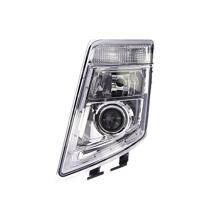 Far Lampa frontala Stanga 2*LED/H7/PY21W electric cu motor baza cromata VOLVO FH FH16 FM FM II 09.05- GIANT 131-VT16310EL
