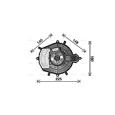 Electromotor, ventilatie interioara Suflanta de aer CITROEN BERLINGO/MINIVAN C4 PICASSO I PEUGEOT PARTNER ORIGIN/MINIVAN PARTNER TEPEE PARTNER/MINIVAN 1.6D-2.0D 10.06- AVA COOLING CN8316 AVA
