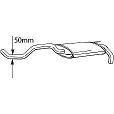 Toba esapament finala Toba finala esapament VW POLO III 1.9D 10.94-10.99 BOSAL BOS233-399