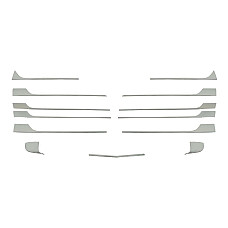 Grila radiator Fisie de grilaj font argintiu lucios set MERCEDES ACTROS MP4 / MP5 07.11- PACOL MER-FP-042