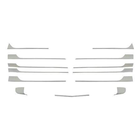 Grila radiator Fisie de grilaj font argintiu lucios set MERCEDES ACTROS MP4 / MP5 07.11- PACOL MER-FP-042