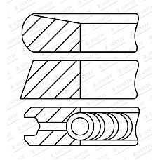 Set segmenti piston 88 STD segmente piston IVECO DAILY V DAILY VI FIAT DUCATO 2.3D 07.06- GOETZE 08-450600-00