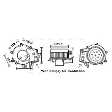 Electromotor, ventilatie interioara Suflanta de aer MERCEDES SL R230 SLR R199 3.5-6.0 10.01- AVA COOLING MS8643 AVA