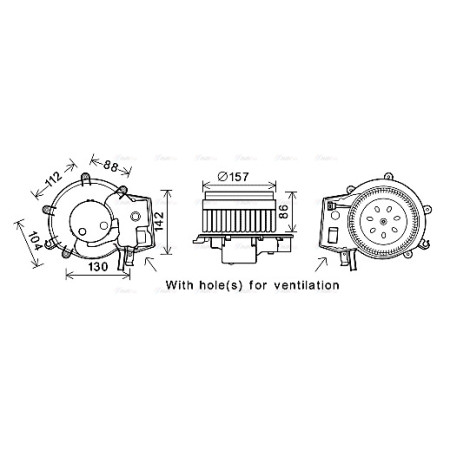 Electromotor, ventilatie interioara Suflanta de aer MERCEDES SL R230 SLR R199 3.5-6.0 10.01- AVA COOLING MS8643 AVA