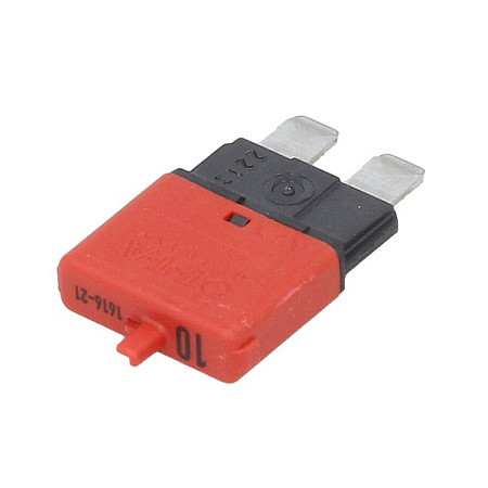 Automat siguranta Fuse 1pcs rated current: 10A length: 6mm with a returning button Standard HERTH+BUSS PARTI ELECTRICE 50295902