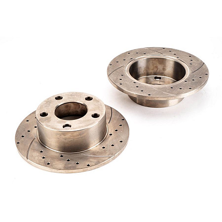 Disc frana de performanta SPEEDMAX scuturi frana SET forate crestate 2 buc Audi 100 A6 Skoda Superb VW PASSAT 3B3 3B5 3B6 [245X63 9x10] Lita 5201 01 0310PTUO