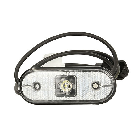 Lampa gabarit Outline marker lights L/R UNIPOINT I white LED height 44mm width 119mm depth 18mm surface hose length 1500 no hanger 24V connector: ASS2 UNIPOINT I ASPOCK A31-7707-034