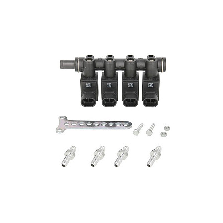 Rampa injector GPL LPG injection rail number of cylinders 4 pcs power per cylinder 40HP LOVATO input 12mm with nozzles LPG LOVATOD1 LOVATO LPG JLP4EP