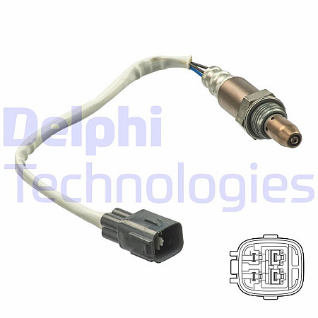 Sonda lambda 265mm TOYOTA AURIS COROLLA VERSO S YARIS YARIS/HATCHBACK 1.3/1.33 11.10- DELPHI ES21207-12B1