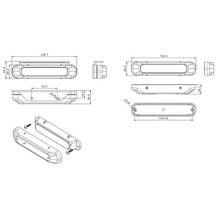 Set faruri de zi DRL MAGNETI MARELLI 713120117050