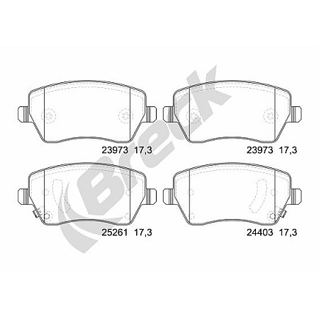 Set placute de frana Fata DACIA DUSTER NISSAN MICRA IV MICRA V NOTE SUZUKI SWIFT III 0.9-1.6 02.05- BRECK 24403 00 702 00