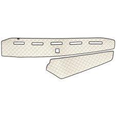 Material pentru plansa de bord Covoras de bord lipsa gaura senzorului de proximitate sampanie Piele matlasata EKO ECO-LEATHER Q VOLVO FH II FH16 II 03.14- F-CORE F-CORE FD05 CHAMP
