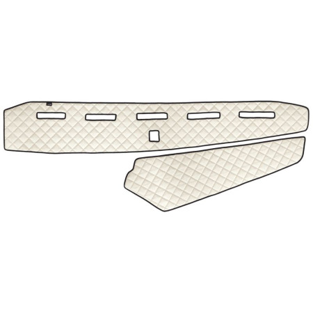 Material pentru plansa de bord Covoras de bord lipsa gaura senzorului de proximitate sampanie Piele matlasata EKO ECO-LEATHER Q VOLVO FH II FH16 II 03.14- F-CORE F-CORE FD05 CHAMP