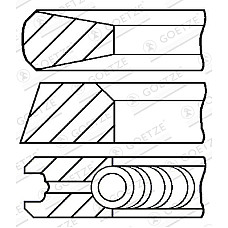 Set segmenti piston Inele de 104mm STD 239 3 4 NEW HOLLAND T6000 F4GE0684C/NEF4F4GE0484C/NEF6F4AFE611A 01.07- GOETZE 08-432700-00