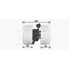 Electromotor, ventilatie interioara Suflanta de aer AUDI A8 D3 2.8-6.0 10.02-07.10 AVA COOLING AI8443 AVA