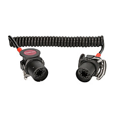 Cablu infasurat Sirma electrica spiralata poliuretan lungime de lucru 35m lungime maxima 45m dopuri numar pini: 7 numar cabluri: 2x4+5x15mm ADR EBS temperatura de lucru pina la 125 * C EURO 6 TRUCKLIGHT EC-07-EBS EURO6